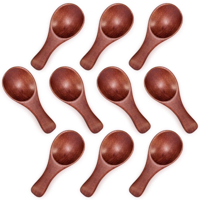 HANSGO 10PCS Small Wooden Spoons, 3.25 Inch Wooden Teaspoons, Cute Little Spoons for Spices, Bath Salt, Grains, Sugar, Coffee, Powder, Dessert, Loose-leaf Tea, Best Gifts, Sturdy & Lightweight - Image 1