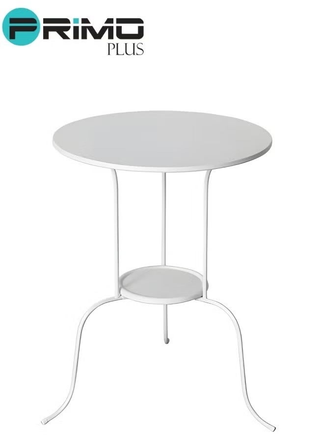 بريمو بلس طاولة جانبية مصنوعة من المعدن بلون أبيض أبيض - Image 3