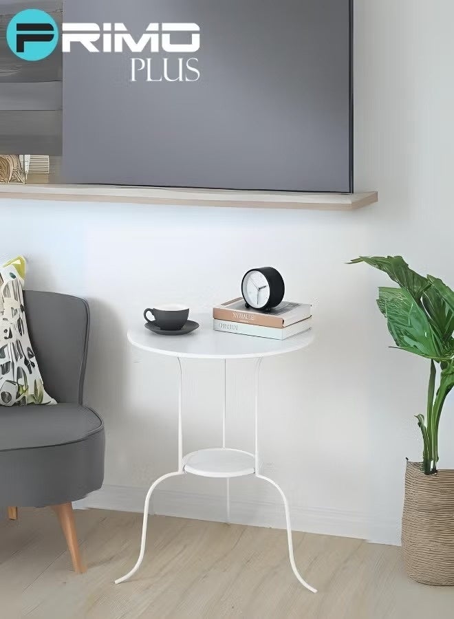 بريمو بلس طاولة جانبية مصنوعة من المعدن بلون أبيض أبيض - Image 2