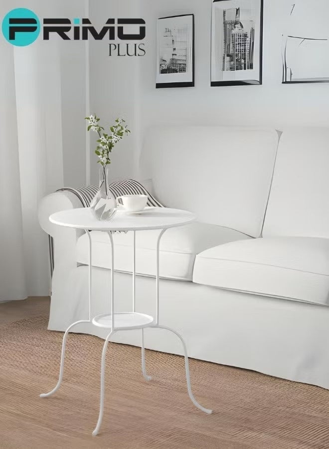 بريمو بلس طاولة جانبية مصنوعة من المعدن بلون أبيض أبيض - Image 5