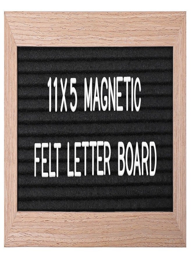 G GAMIT Small Magnetic Felt Letter Board 11x5Inch with Changeable Letters and Numbers, Message board Letter Sign Board in Wood Frame for Anoucement&Notification(Black) - Image 1