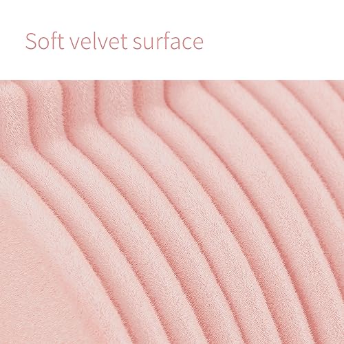 ManGotree Velvet Baby Clothes Hangers, Baby Toddler Kids Hangers with Swivel Hook, Notched Shoulder Design for Kids and Children Clothes (30 Pack, Light Pink) - Image 4