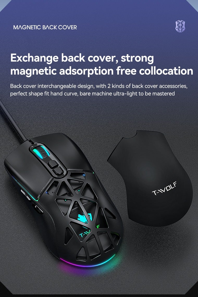 High Performance Wired Gaming Mouse, Sensor, 25,600 DPI, RGB, Adjustable Weights, Programmable Buttons, On-Board Memory, PC And Mac  - Image 3