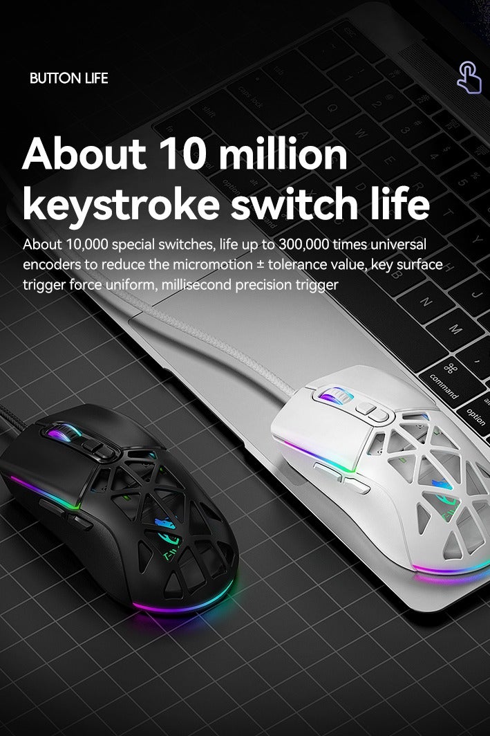 High Performance Wired Gaming Mouse, Sensor, 25,600 DPI, RGB, Adjustable Weights, Programmable Buttons, On-Board Memory, PC And Mac  - Image 5
