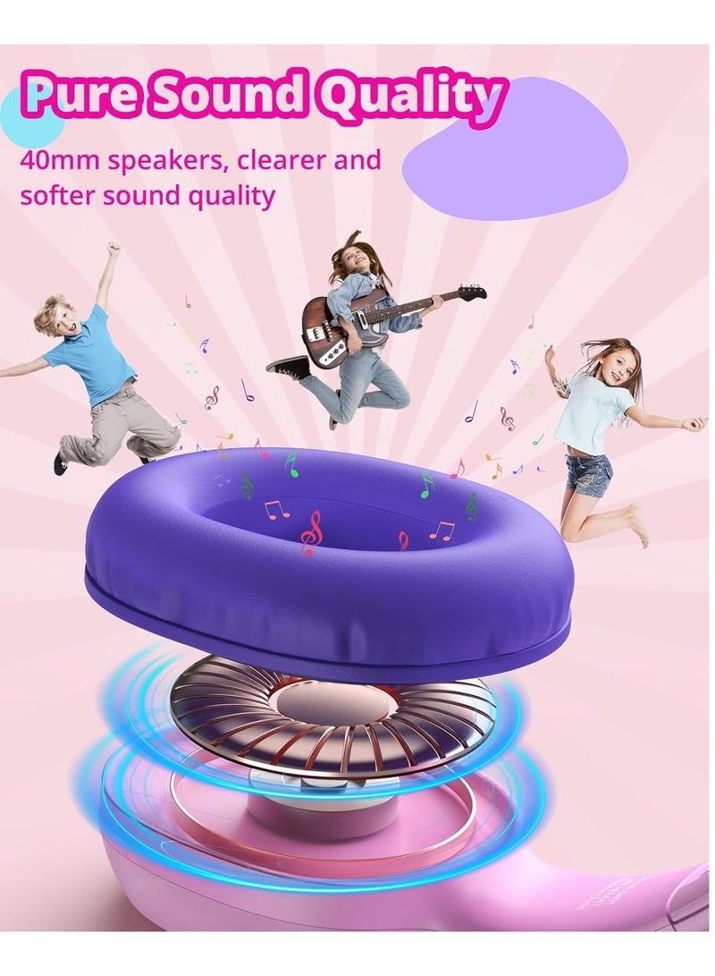 Tronsmart KH01 Kids Headphones for School Travel, Foldable Safe Volume 85/93dB, HD Stereo Sound Over-Ear Boys Girls Headphones for Kid, 3.5mm Kids Headphones with Cord for iPad,, Tablets,KH01(Blue) - Image 5