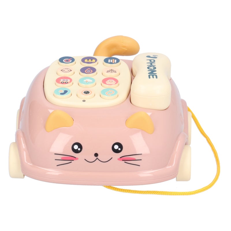Multifunction Musical Telephone Toy Durable High-Quality Plastic Rounded Smooth Edges - Early Education Play Phone for Toddlers Developing Language Social Skills - Image 2