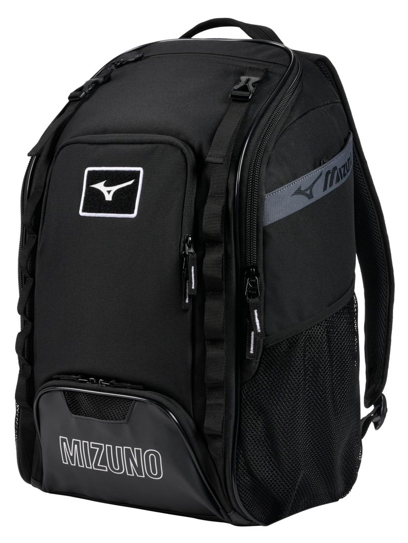 Mizuno Unisex Organizer 26 Baseball/Softball Backpack, Black - Image 1