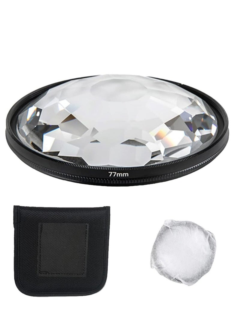 Generic - 77mm Camera Lens Filter, Crystal Clear 77mm Glass Prism Camera Lens Filter - Capture Stunning Images with Variable Subjects - Essential SLR Photography Accessory (Kaleidoscope) - Image 1