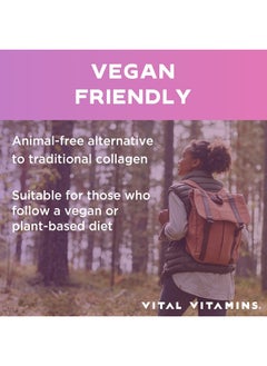 VITAL Vegan Collagen Booster - Plant Supplements - Supports Hair, Skin, Nails And Joints with Hyaluronic Acid - 60 Capsules  - Image 4