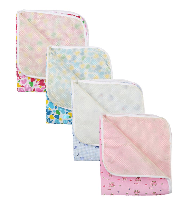 FARETO Cotton And Form One Sided Cloth Changing Mat (Pack of 4, 6-12 Months) - Image 1