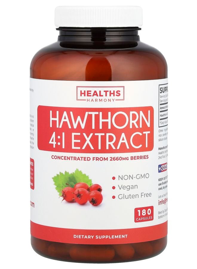 Healths Harmony Hawthorn 4:1 Extract 2660 mg 180 Capsules