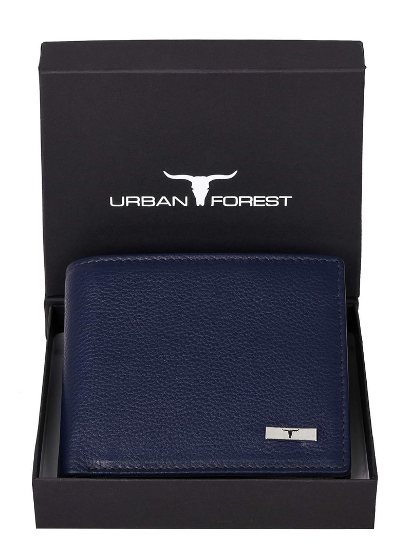 URBAN FOREST Kyle Blue/Grey Leather Wallet for Men - Image 2