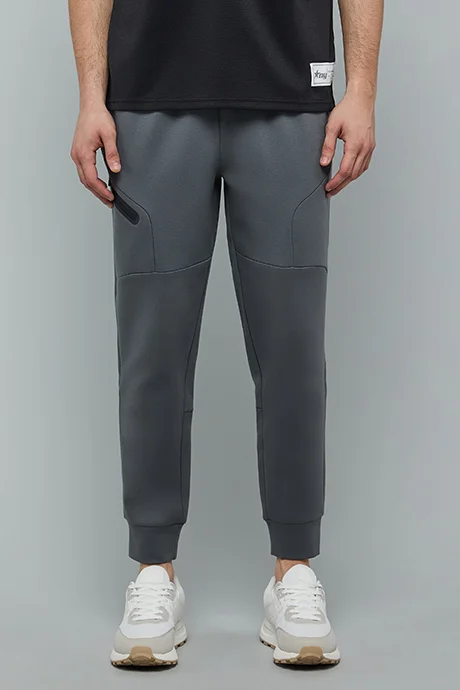R&B Solid Joggers with Drawstring Waist