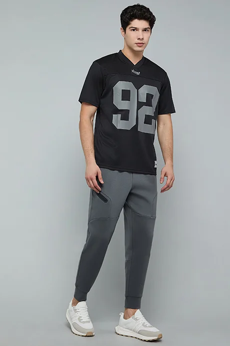 R&B Solid Joggers with Drawstring Waist