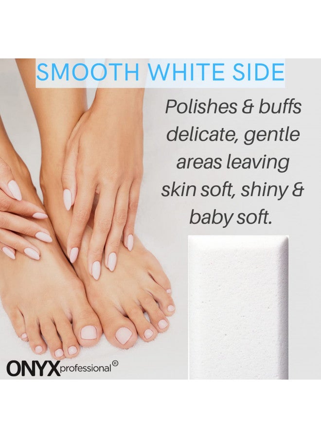 Onyx Professional Onyx Professional 2 in 1 Pumice Stone, 100% Siliglass Callus Remover for Feet, Elbows, Knees, Dead Skin, Heels, Hands, Foot File Scrubber Exfoliator Removes Hard, Rough, Dry Skin (2 Pack)  - Image 4