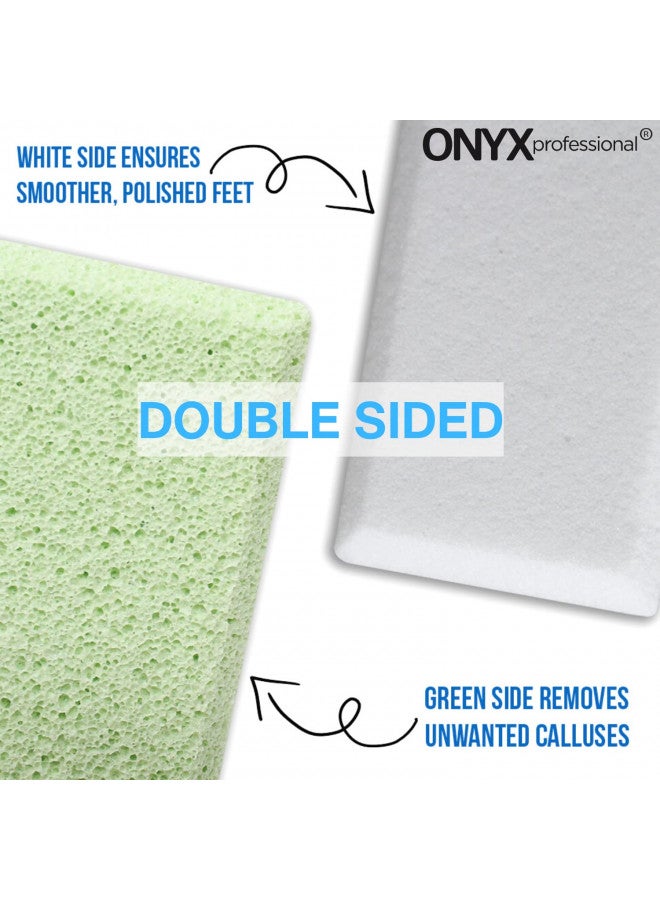 Onyx Professional Onyx Professional 2 in 1 Pumice Stone, 100% Siliglass Callus Remover for Feet, Elbows, Knees, Dead Skin, Heels, Hands, Foot File Scrubber Exfoliator Removes Hard, Rough, Dry Skin (2 Pack)  - Image 3