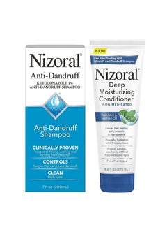 Nizoral Nizoral Anti-Dandruff Shampoo, 7 Oz + Deep Moisturizing Conditioner, 9.4 Oz Bundle 