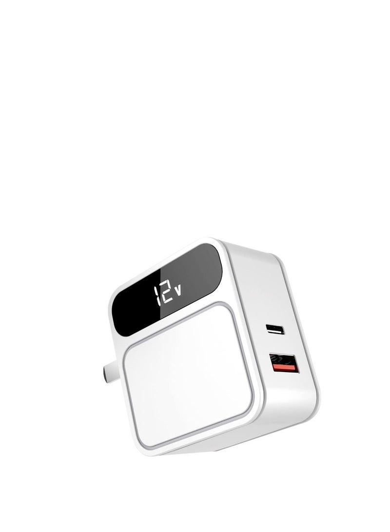 Aspor A835 PD Plus QC FAST CHARGER-EU PIN - White - Image 1