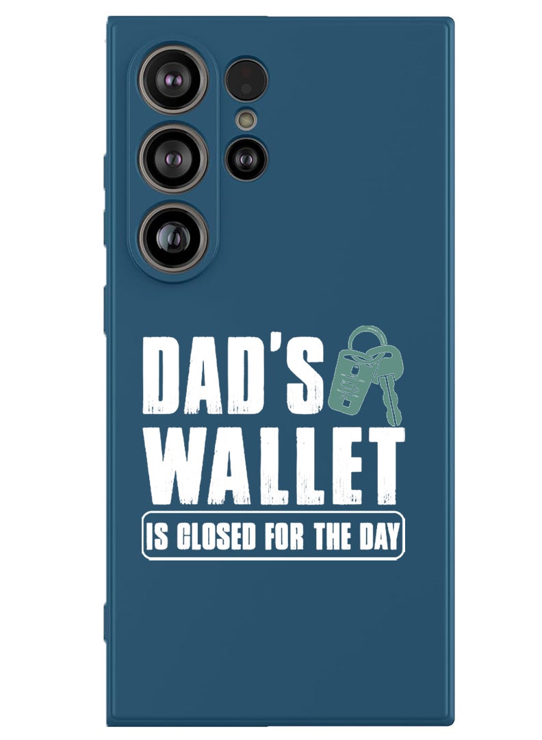 Theodor Protective Slim Fit Case Liquid Silicone Cover with Full Body Protection Anti-Scratch Shockproof Case For Samsung Galaxy S25 Ultra (Blue) - Dads wallet - White - Image 1