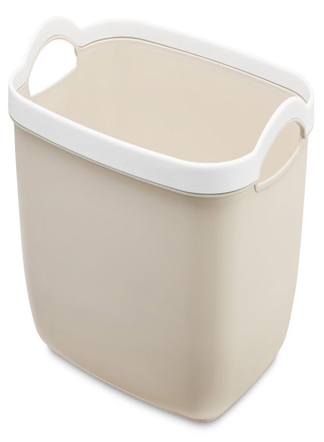 Whitmor 6-Pack Plastic Storage Bin, Stackable Pantry Organizer Bins, Beige - Image 1