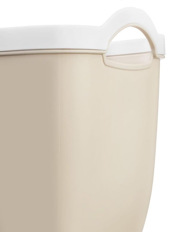 Whitmor 6-Pack Plastic Storage Bin, Stackable Pantry Organizer Bins, Beige - Image 2