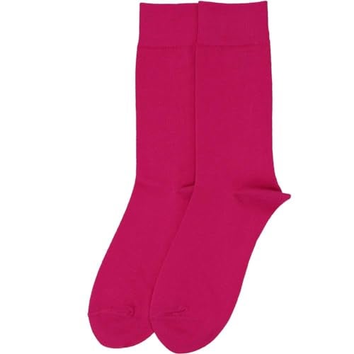 tiemart Men's Socks, One Pair (Fuchsia Solid) - Image 4