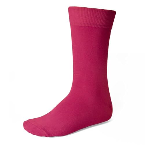 tiemart Men's Socks, One Pair (Fuchsia Solid) - Image 1