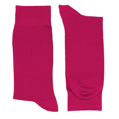 tiemart Men's Socks, One Pair (Fuchsia Solid) - Image 2