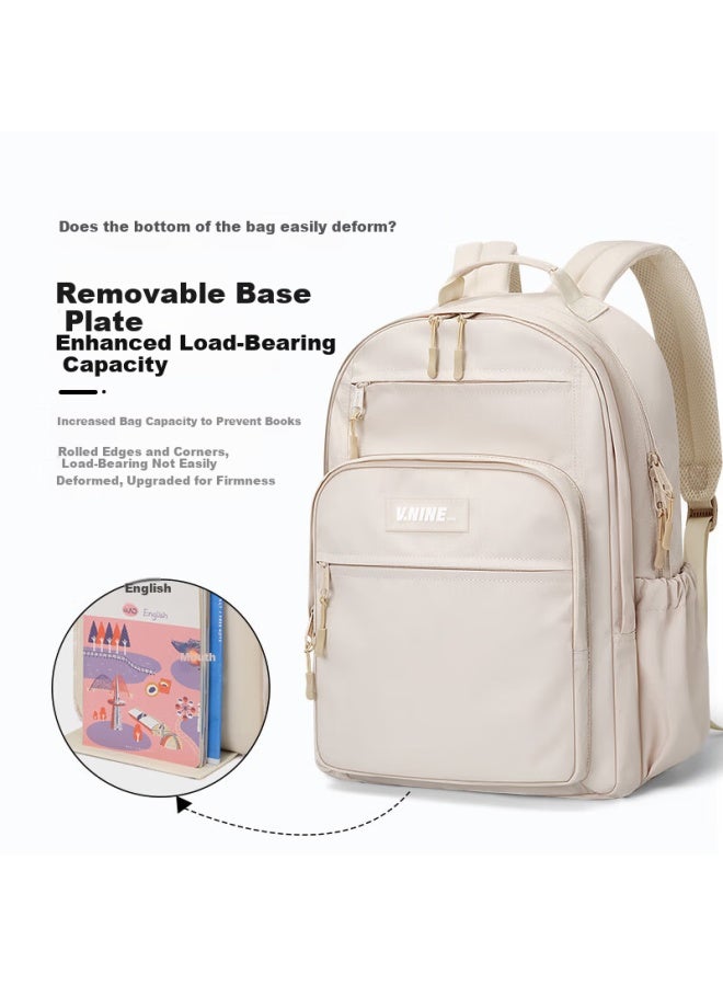 V.nine Men's Large Capacity Backpack 14/15.6 Inch Laptop Bag Travel Casual Student School Bag - Image 5