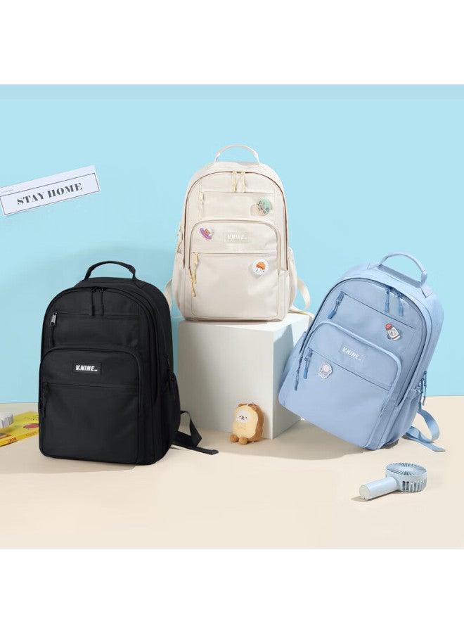 V.nine Men's Large Capacity Backpack 14/15.6 Inch Laptop Bag Travel Casual Student School Bag - Image 3