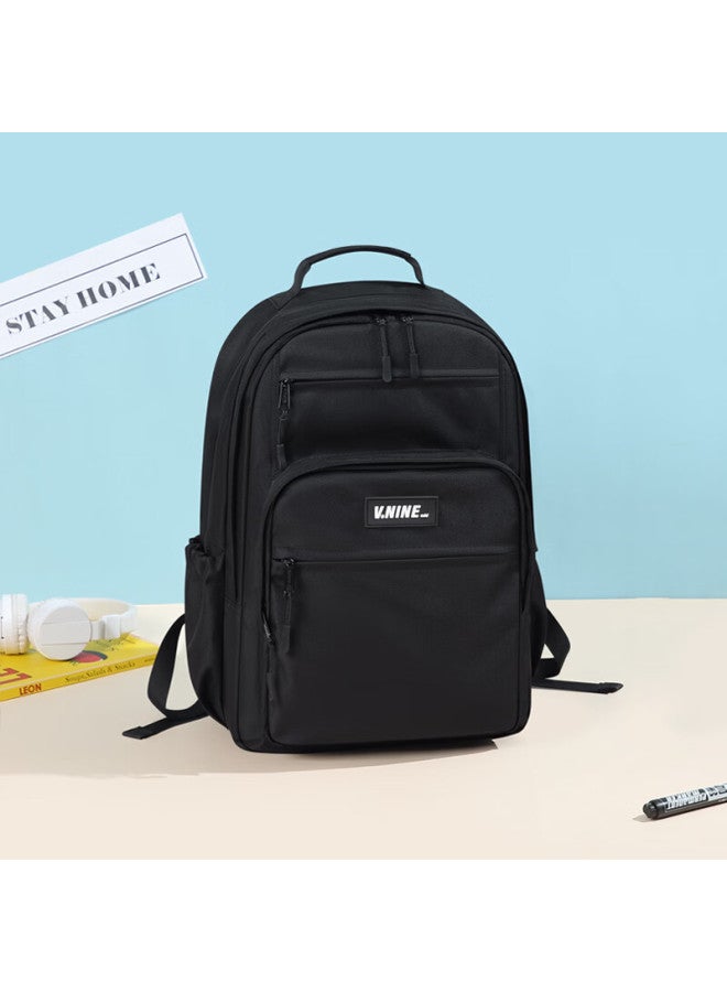 V.nine Men's Large Capacity Backpack 14/15.6 Inch Laptop Bag Travel Casual Student School Bag - Image 1