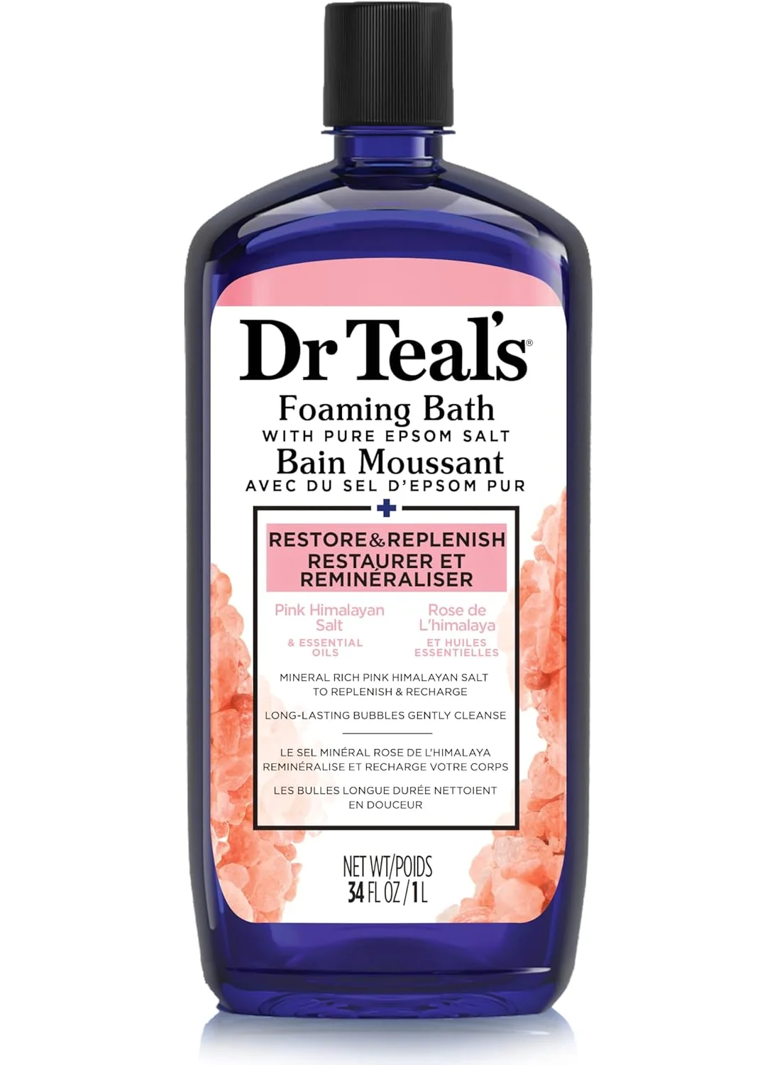 دكتور تيل Dr Teal's Foaming Bath - Pink Himalayan 1000ml