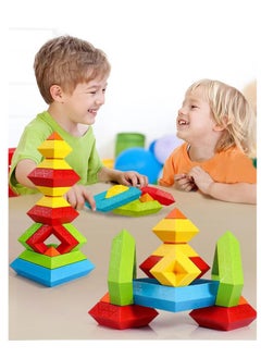 Generic 15-PCS Ever-Changing Building Block Tower Building Block Assembly Toy Building Block Pyramid  - Image 1