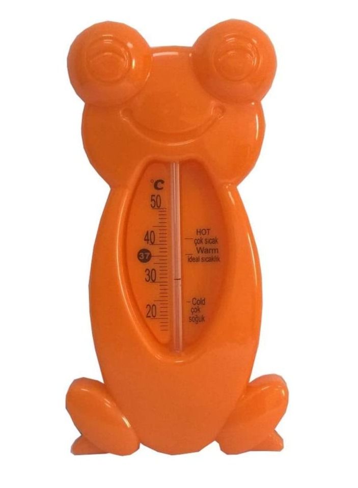 BabyJem Frog Shaped Bath And Room Thermometer Orange 