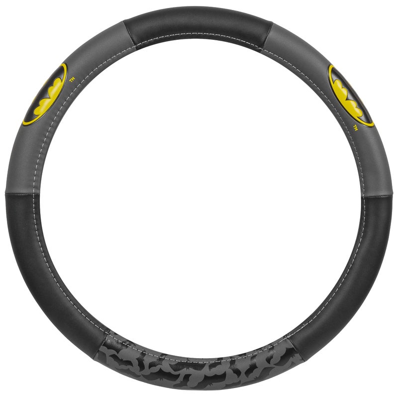 BDK Warner Bros DC Comics Batman Steering Wheel Cover - Ergonomic Grip, Universal Size 14.5-15.5 in, Protects and Insulates Your Wheel, Car Accessories for Car, Truck, Van, SUV - Image 3