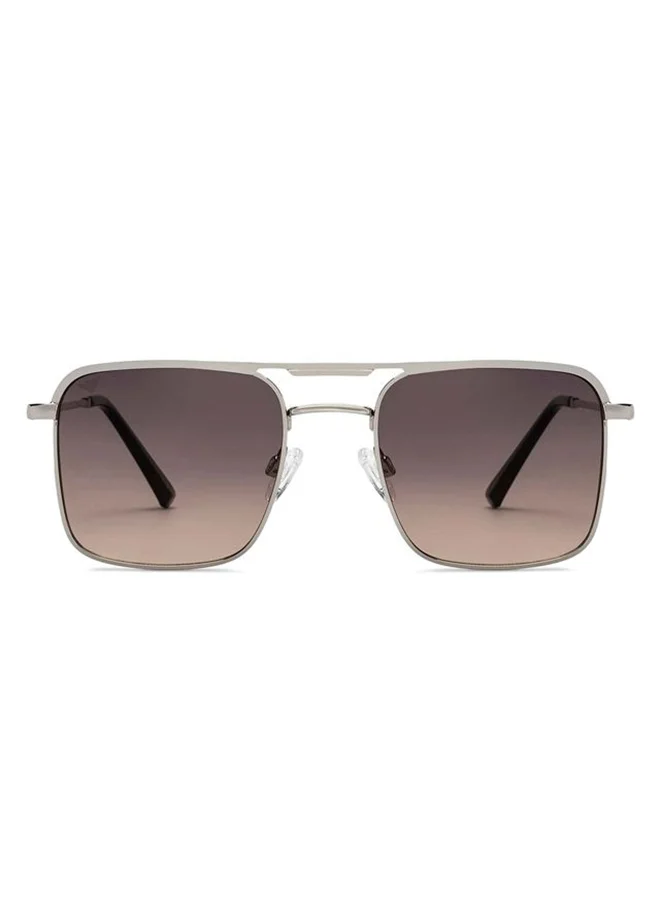 VINCENT CHASE Vincent Chase By Lenskart | Silver Dual Tone Full Rim Square | Economic Range | Branded Latest and Stylish Sunglasses | 100% UV Protected | Men & Women | Medium | VC S15800