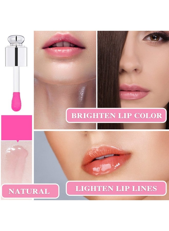 LZYLLS Hydrating Lip Glow Oil Plumping Gloss Tinted Lip Balm Transparent Moisturizing Toot Lip Care Oil Non-sticky Big Brush Head Nourishing Repairing Lip Lines and Prevents Dry Cracked Lips(015#) - Image 5