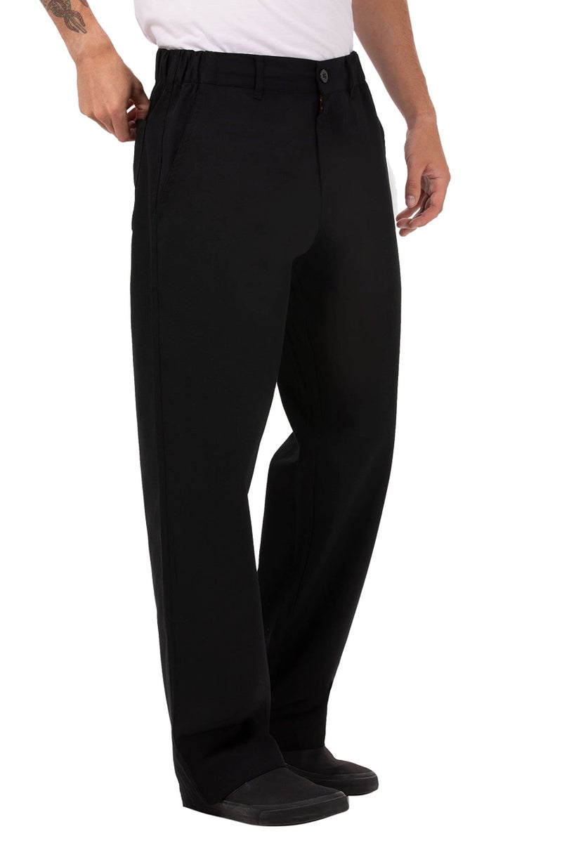 Chef Works Men's Professional Series Chef Pants, Black, Medium - Image 1