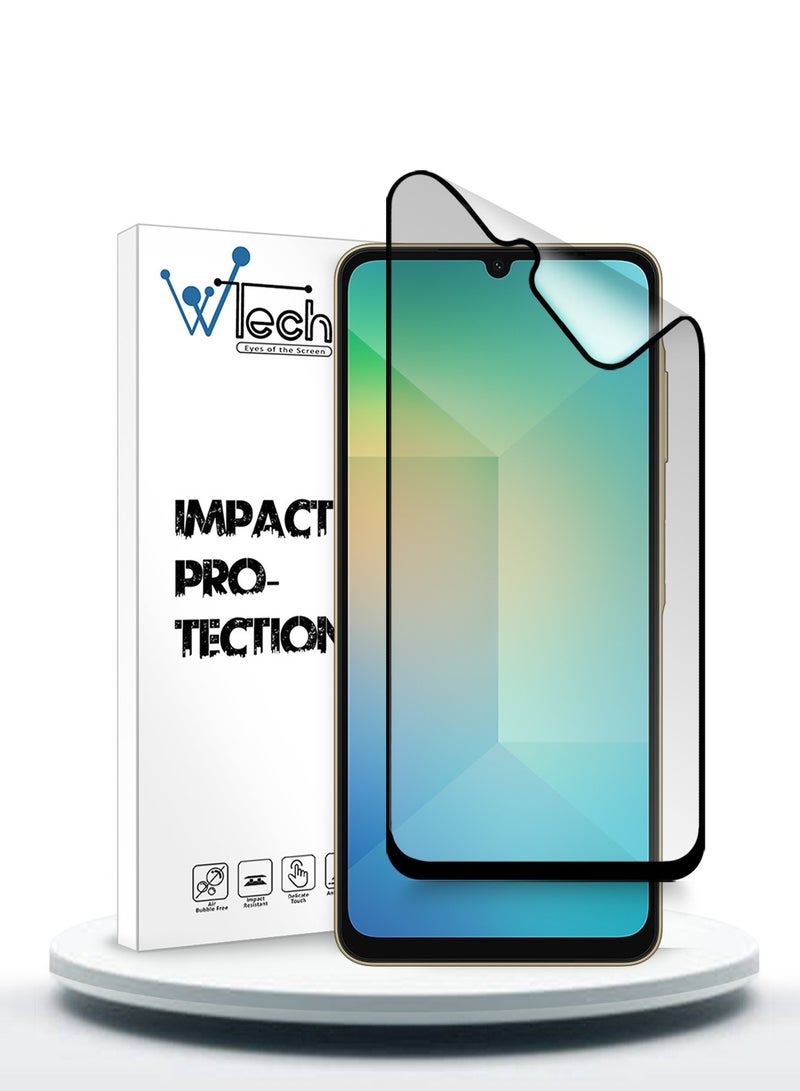 Wtech Samsung Galaxy A06 4G 2024 Nano Ceramic Full Glue Full Cover Matte Flexible Screen Protector (MSCNMN) - Clear/Black - Image 1