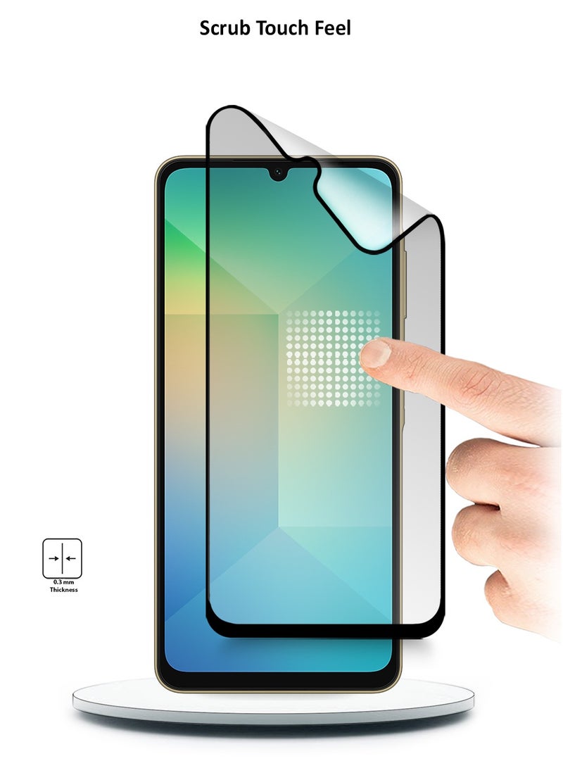 Wtech Samsung Galaxy A06 4G 2024 Nano Ceramic Full Glue Full Cover Matte Flexible Screen Protector (MSCNMN) - Clear/Black - Image 3