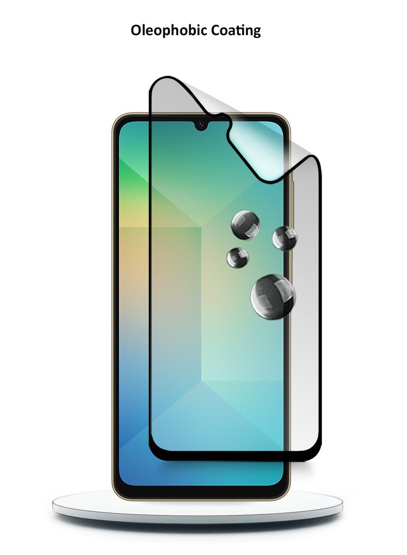 Wtech Samsung Galaxy A06 4G 2024 Nano Ceramic Full Glue Full Cover Matte Flexible Screen Protector (MSCNMN) - Clear/Black - Image 5