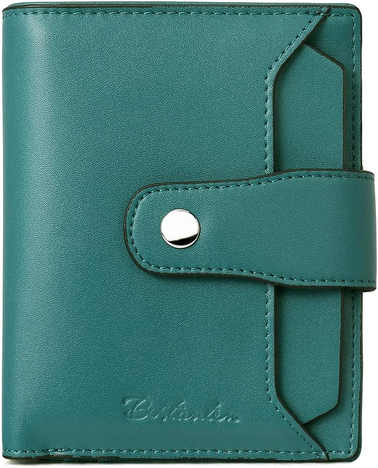 Bostanten Women Leather Wallet RFID Blocking Small Bifold Zipper Pocket Wallet Card Case Purse with ID Window - Image 1