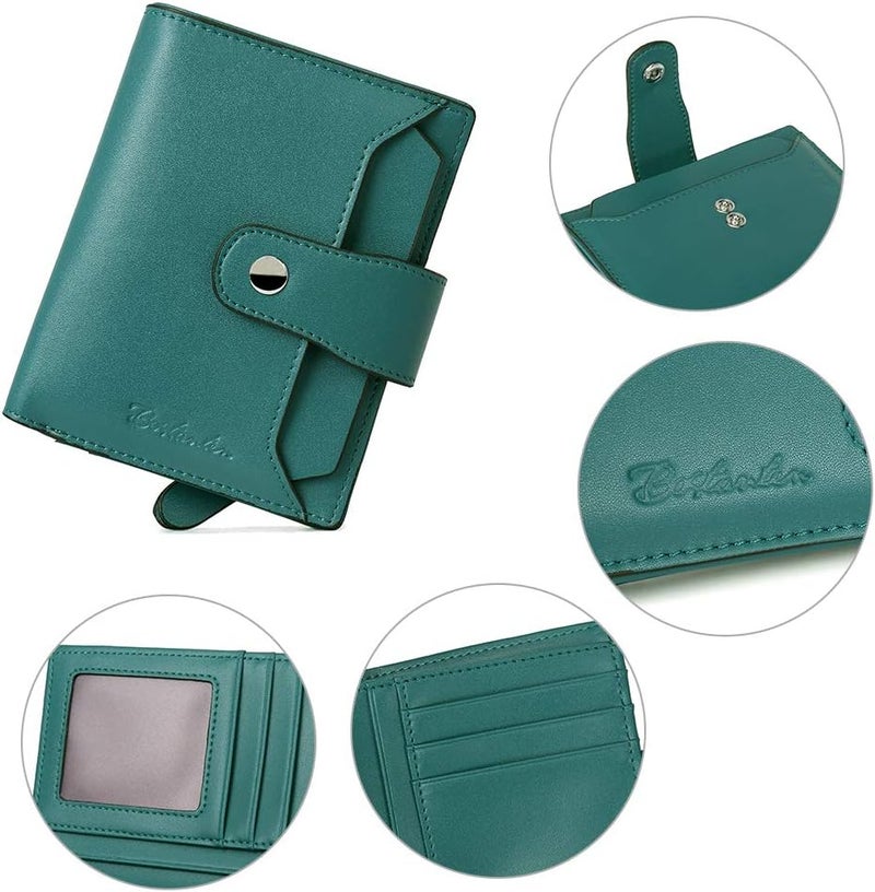 Bostanten Women Leather Wallet RFID Blocking Small Bifold Zipper Pocket Wallet Card Case Purse with ID Window - Image 4