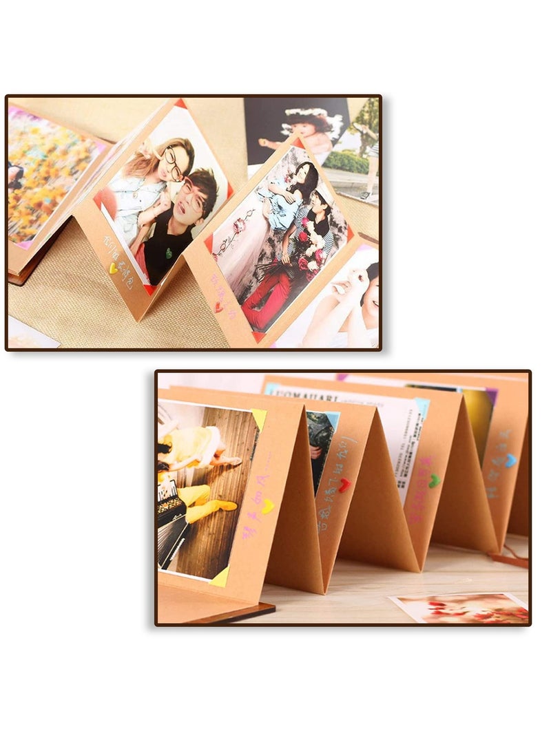 Kraft Photo Album - 17x11cm Scrapbook with 22 Pages, Wooden Animal Print Cover, Perfect for Family Memories, Graduation Records, Growing Up Stories, and Love Keepsakes.  - Image 3