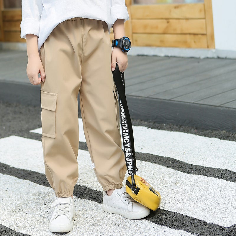 Children'S Spring, Autumn And Summer Cargo Pants, Boys And Girls Casual Pants, Small And Medium-Sized Kidsren'S Anti-Mosquito Pants, Korean Style Trendyy Pants - Image 4