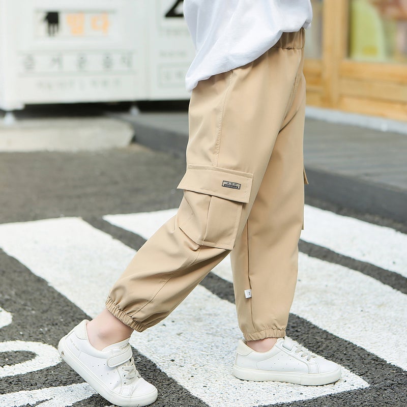 Children'S Spring, Autumn And Summer Cargo Pants, Boys And Girls Casual Pants, Small And Medium-Sized Kidsren'S Anti-Mosquito Pants, Korean Style Trendyy Pants - Image 2