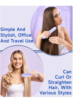 BOMIDI Cordless Hair Straightener Comb Detachable for Easy Clean , 200M Ions, 6 Speed Smart Temp, Dual Charging, Ideal for On - the - Go Styling - Purple  - Image 5