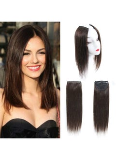 2 Pieces Dark Brown Human Hair Clip In Hair Extensions 14Inch, Straight Hairpiece - pzsku/Z93D43D396E9B123D3B4FZ/45/_/1735566842/7ef03827-1298-4283-beeb-ee6b49b11ccc