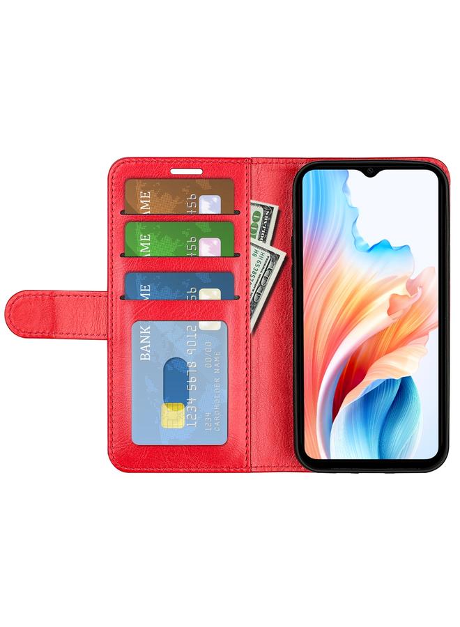 اس-توب جراب هاتف OPPO A38 R64 من الجلد الملمس مع قلاب أفقي - Image 4