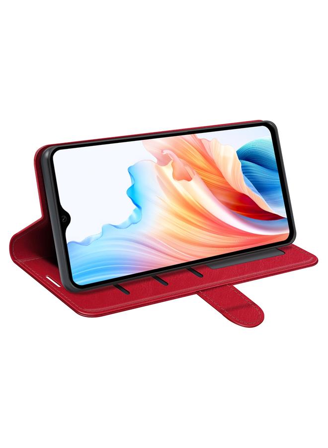 اس-توب جراب هاتف OPPO A38 R64 من الجلد الملمس مع قلاب أفقي - Image 5